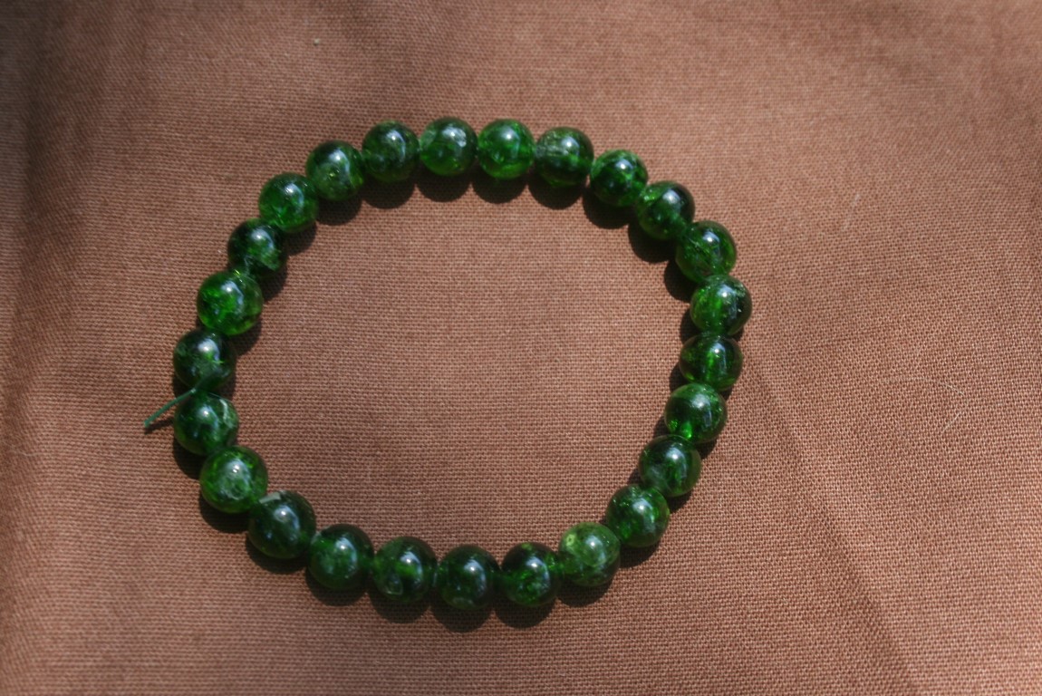 Gorgeous Green Diopside Bracelet opening of the Heart and connection to the Earth 4940